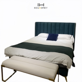 sk63 green king upholstered beds