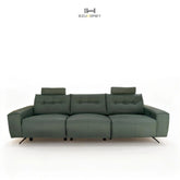 Pine Reclining Sofa with Headrest