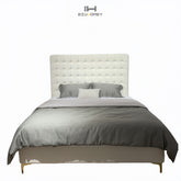 sk109 white lattice back soft bed front