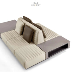 Biuhomey leather sofa with backrest modular sofa details