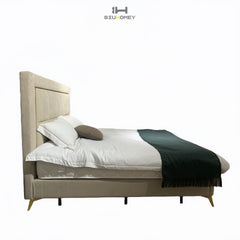 SK50 Modern Upholstered Bed Frame with Headboard