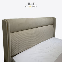SK52 Upholstered Beds with Diamond-patterned Headboard