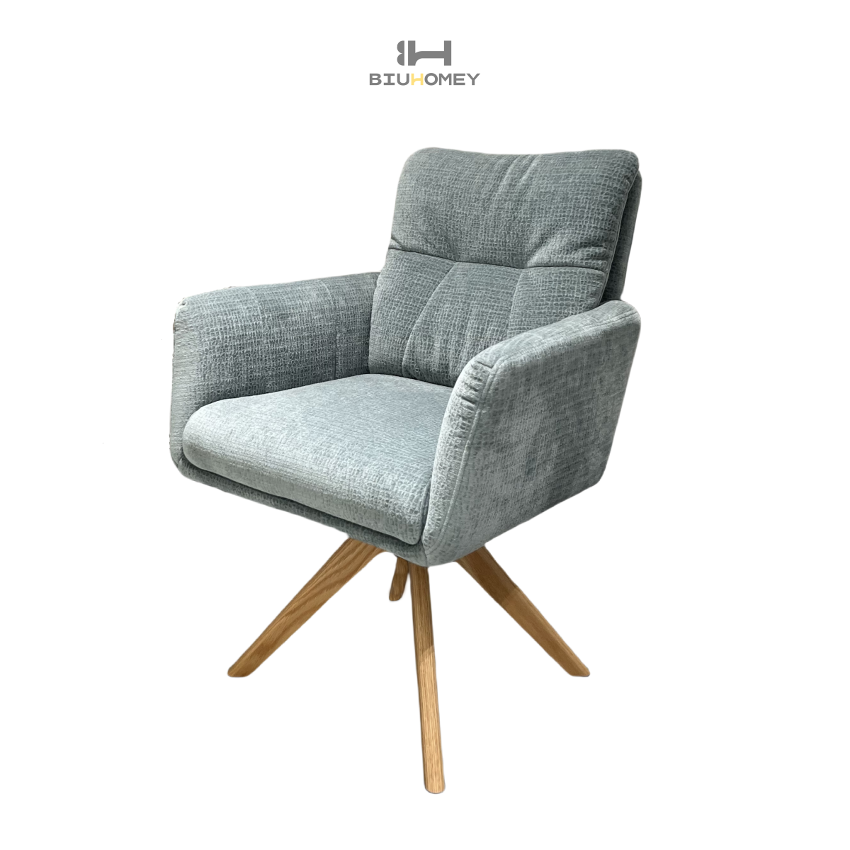 Biuhomey leisure blue sofa chair with armrests