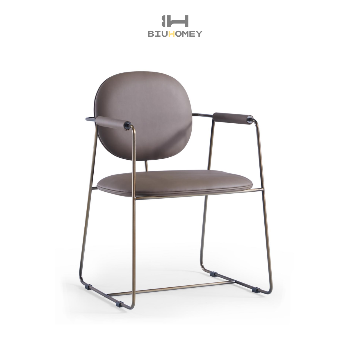 Silla de comedor Biuhomey de cuero artificial de moda | D-HY3018A