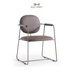 Silla de comedor Biuhomey de cuero artificial de moda | D-HY3018A