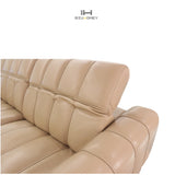 Tan Power Reclining Sofa