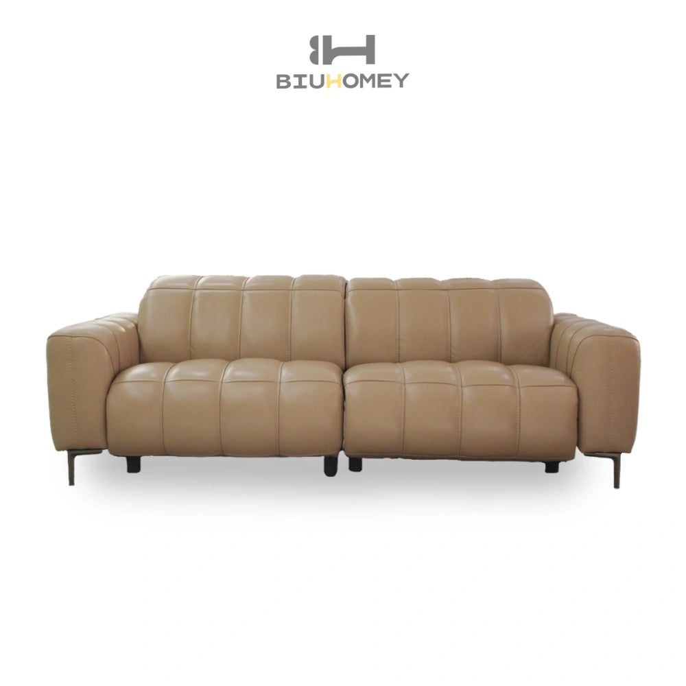 Tan Power Reclining Sofa