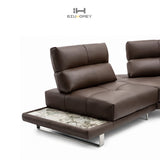 Cocoa 4-Seat Leather Sectional