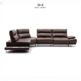 Cocoa 4-Seat Leather Sectional