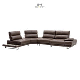 Cocoa 4-Seat Leather Sectional