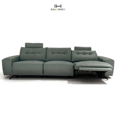 Pine Reclining Sofa with Headrest