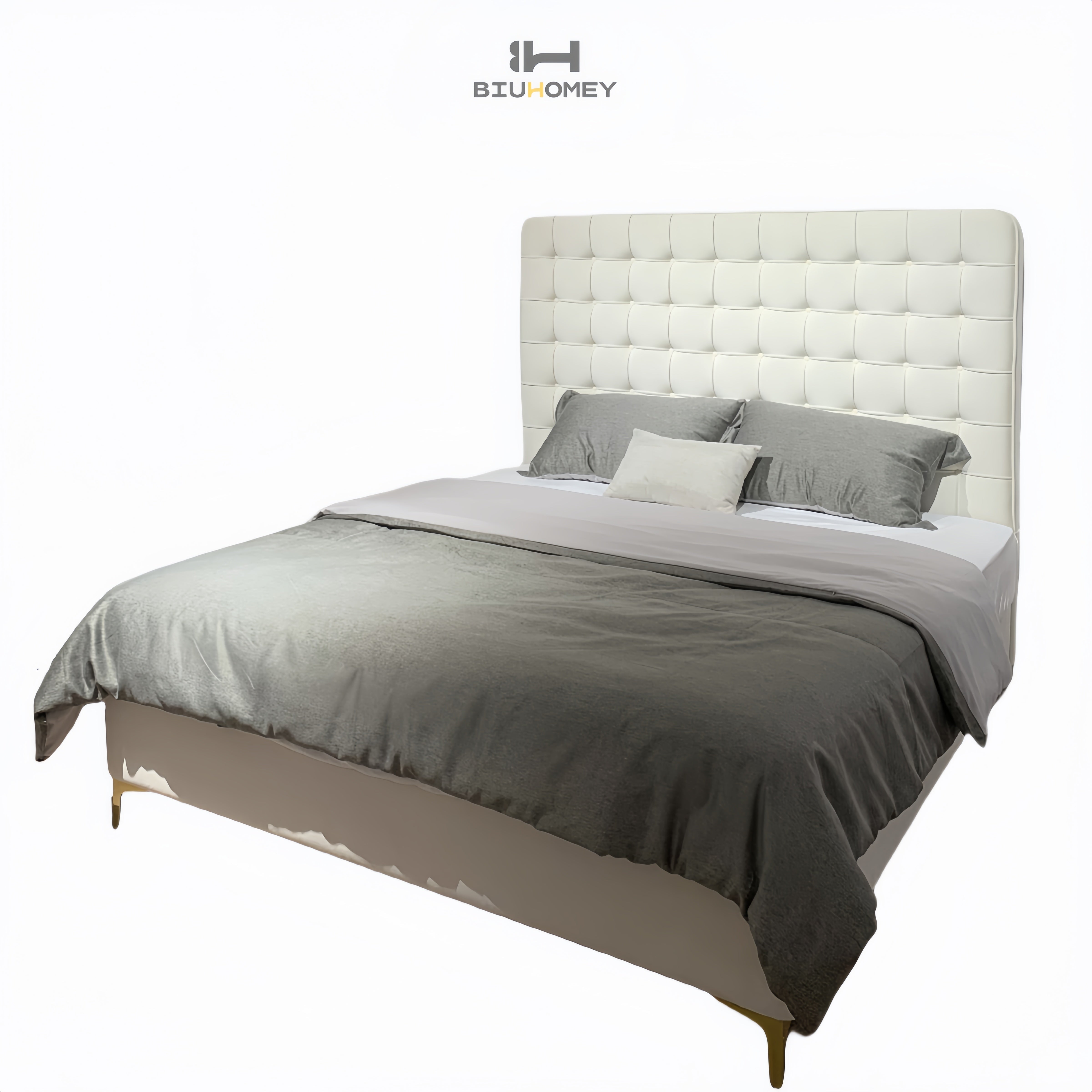 sk109 white high backrest bed side