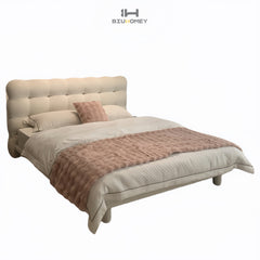 sk111 white curved back soft bed inside