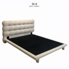 sk111 white flannel bed frame display