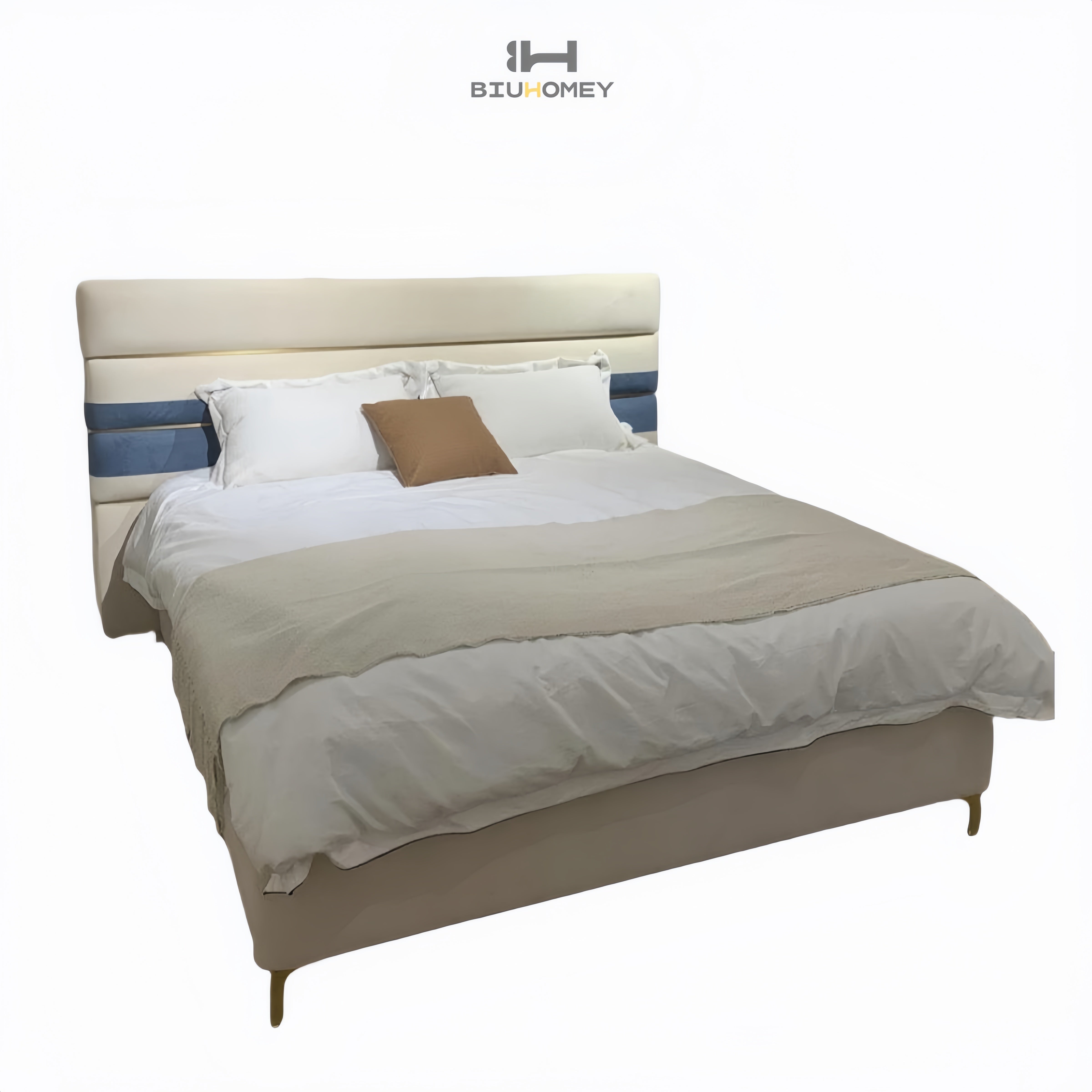 sk80 khaki platform upholstered bed