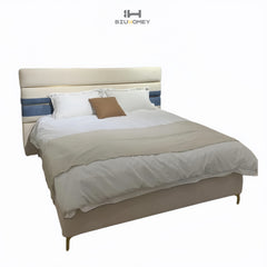 sk80 khaki platform upholstered bed
